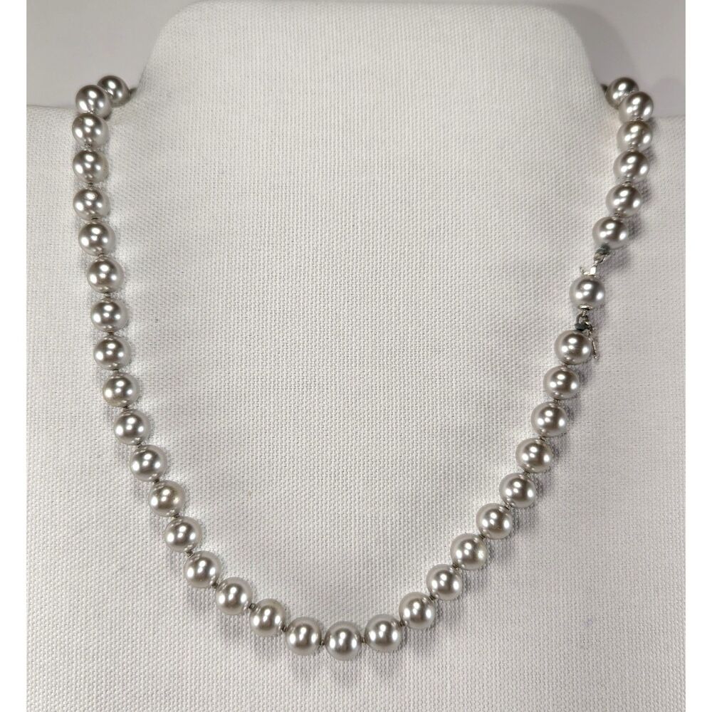 Trifari Silver Pearl Style Necklace